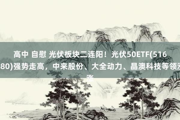 高中 自慰 光伏板块二连阳！光伏50ETF(516880)强势走高，中来股份、大全动力、晶澳科技等领涨