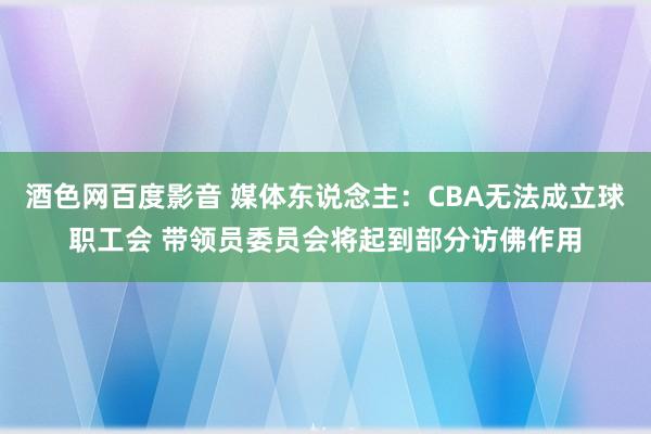 酒色网百度影音 媒体东说念主：CBA无法成立球职工会 带领员委员会将起到部分访佛作用