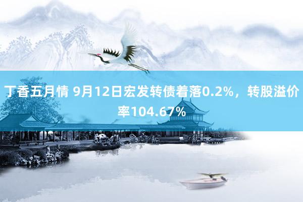 丁香五月情 9月12日宏发转债着落0.2%，转股溢价率104.67%