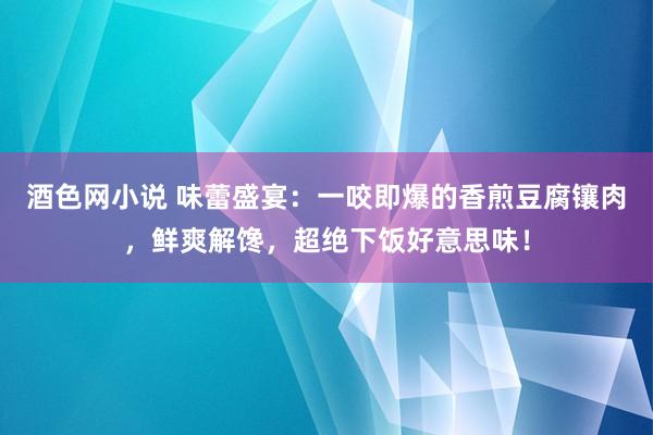 酒色网小说 味蕾盛宴：一咬即爆的香煎豆腐镶肉，鲜爽解馋，超绝下饭好意思味！