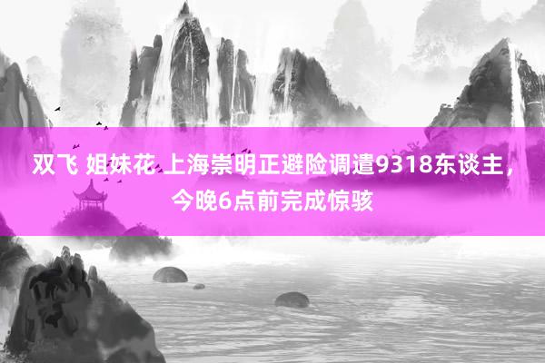 双飞 姐妹花 上海崇明正避险调遣9318东谈主，今晚6点前完成惊骇