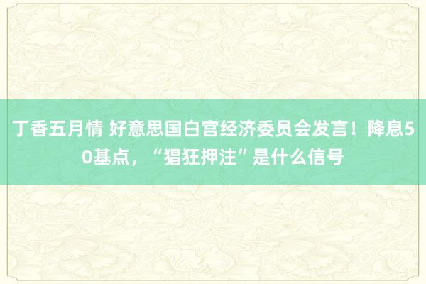 丁香五月情 好意思国白宫经济委员会发言！降息50基点，“猖狂押注”是什么信号