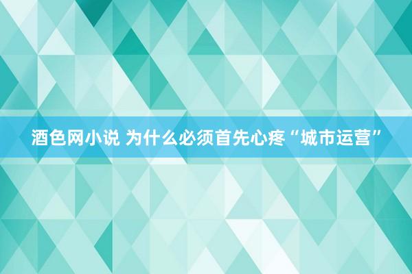 酒色网小说 为什么必须首先心疼“城市运营”