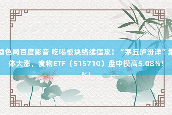 酒色网百度影音 吃喝板块络续猛攻！“茅五泸汾洋”集体大涨，食物ETF（515710）盘中摸高5.08%！