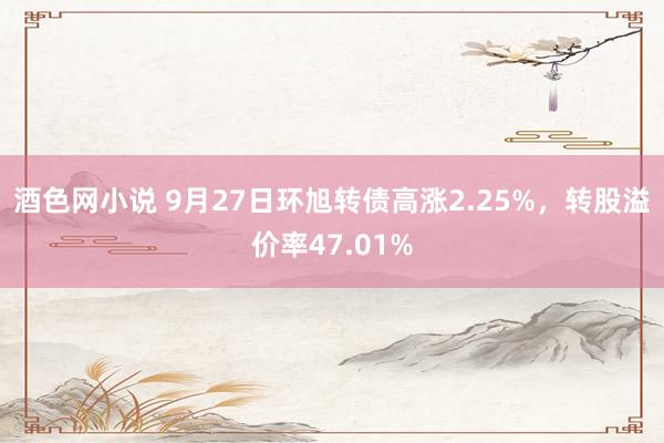 酒色网小说 9月27日环旭转债高涨2.25%，转股溢价率47.01%