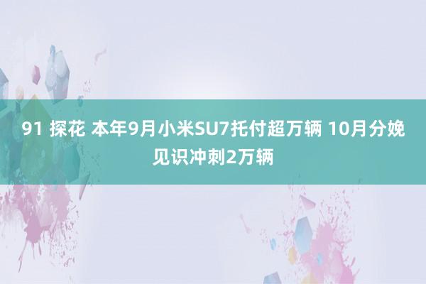 91 探花 本年9月小米SU7托付超万辆 10月分娩见识冲刺2万辆