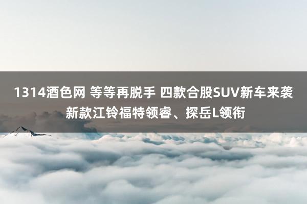 1314酒色网 等等再脱手 四款合股SUV新车来袭 新款江铃福特领睿、探岳L领衔