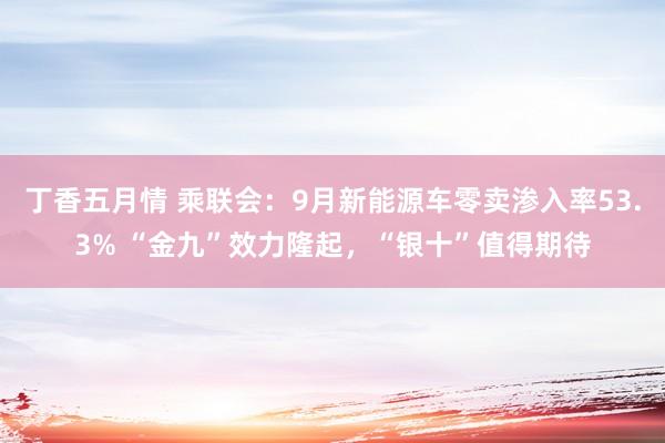 丁香五月情 乘联会：9月新能源车零卖渗入率53.3% “金九”效力隆起，“银十”值得期待