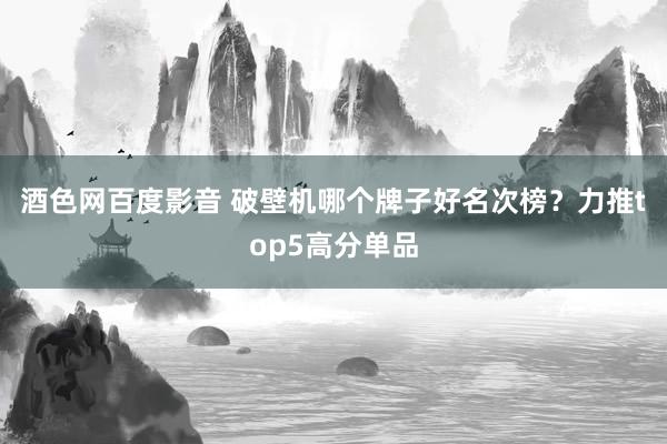 酒色网百度影音 破壁机哪个牌子好名次榜？力推top5高分单品