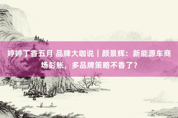 婷婷丁香五月 品牌大咖说｜颜景辉：新能源车商场彭胀，多品牌策略不香了？