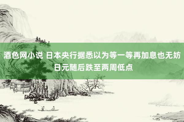 酒色网小说 日本央行据悉以为等一等再加息也无妨 日元随后跌至两周低点