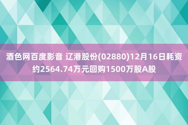 酒色网百度影音 辽港股份(02880)12月16日耗资约2564.74万元回购1500万股A股