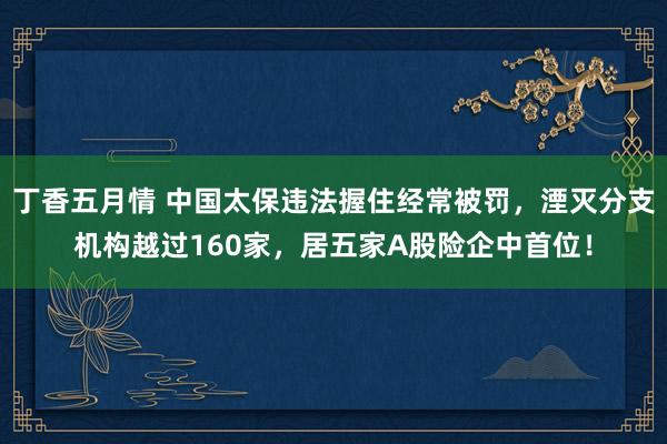 丁香五月情 中国太保违法握住经常被罚，湮灭分支机构越过160家，居五家A股险企中首位！