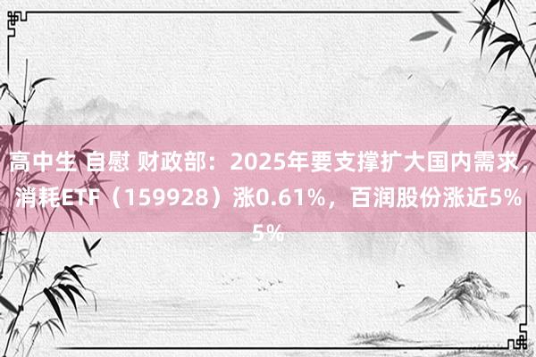 高中生 自慰 财政部：2025年要支撑扩大国内需求，消耗ETF（159928）涨0.61%，百润股份涨近5%