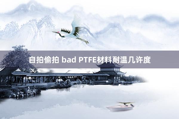 自拍偷拍 bad PTFE材料耐温几许度