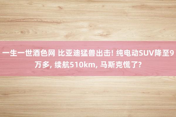 一生一世酒色网 比亚迪猛兽出击! 纯电动SUV降至9万多， 续航510km， 马斯克慌了?