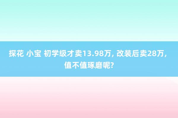 探花 小宝 初学级才卖13.98万， 改装后卖28万， 值不值琢磨呢?