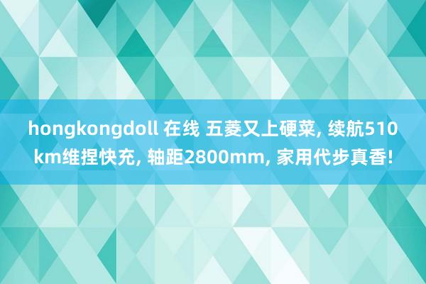 hongkongdoll 在线 五菱又上硬菜, 续航510km维捏快充, 轴距2800mm, 家用代步真香!