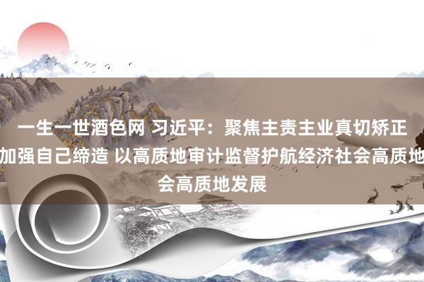 一生一世酒色网 习近平：聚焦主责主业真切矫正更始加强自己缔造 以高质地审计监督护航经济社会高质地发展