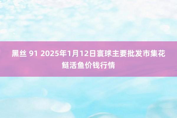 黑丝 91 2025年1月12日寰球主要批发市集花鲢活鱼价钱行情